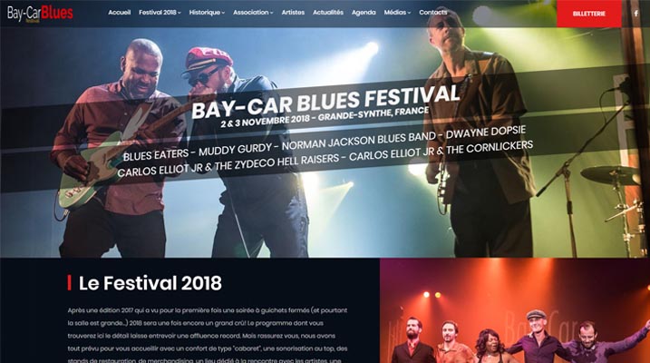 Mise en ligne du site BAY CAR BLUES FESTIVAL