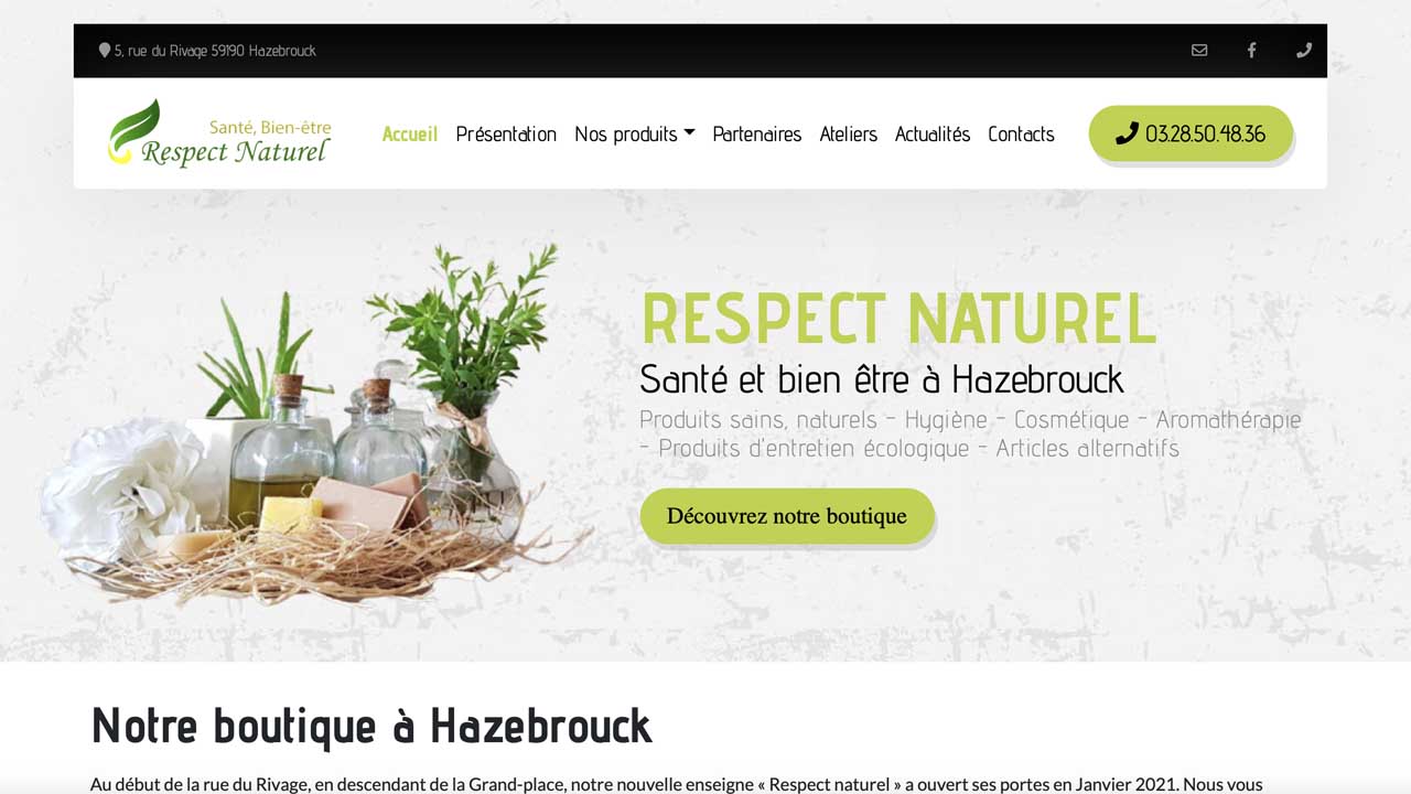 Mise en ligne du site RESPECT NATUREL