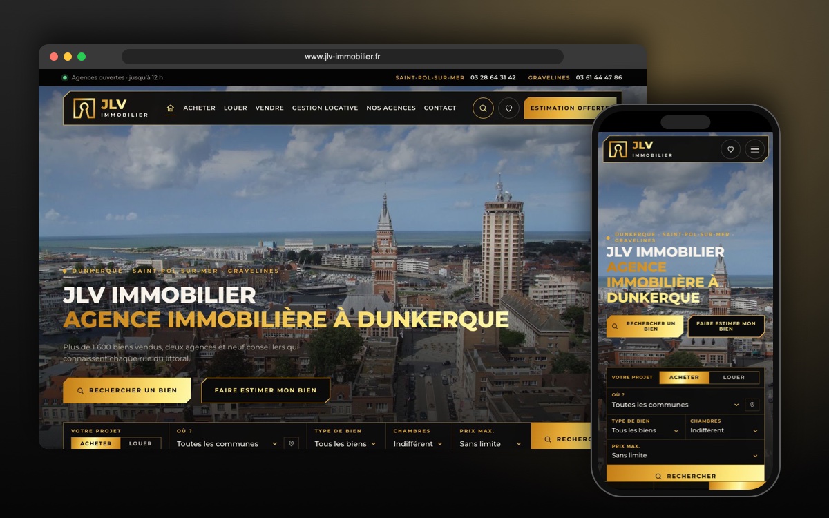Nouveau site Internet pour JLV Immobilier