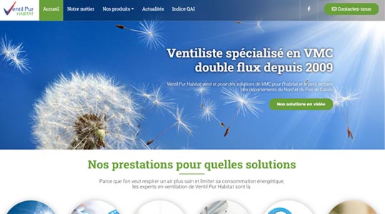 Mise en ligne du site VENTIL PUR HABITAT