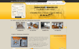 Site Internet Dunkerque Immobilier réalisé par Clickanet