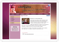 Site Internet Liberty Shop réalisé par Clickanet