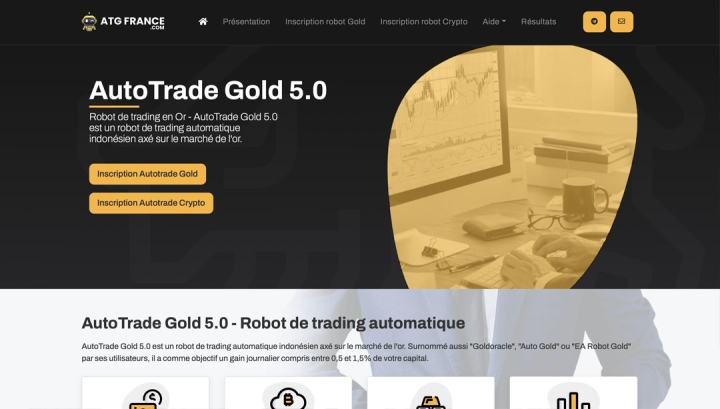 Site Internet ATG France réalisé par Clickanet