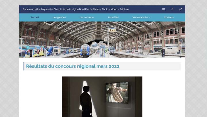 Site Internet Société Arts Graphiques des Cheminots réalisé par Clickanet