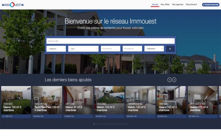 Site Internet Réseau Immouest réalisé par Clickanet