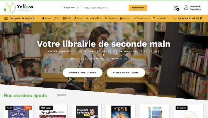 Site Internet Yellow France réalisé par Clickanet